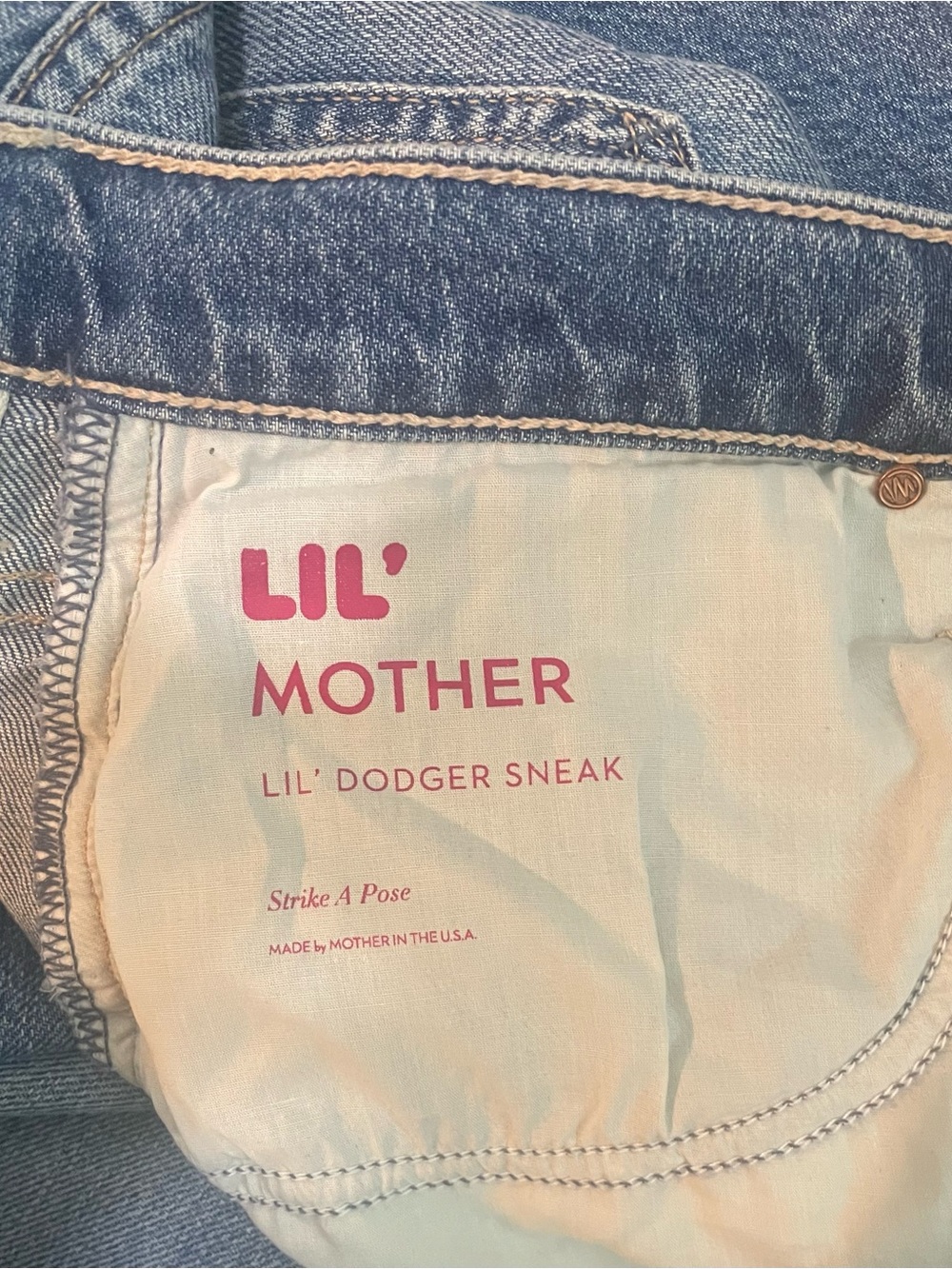 Mother Lil Dodger Sneak Wide Leg Jeans In Strike A Pose 29 - Picture 9 of 10